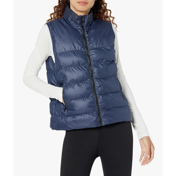 OUTERKNOWN Active ECHO MONO Zip Up Puffer Vest in Marine Blue Women's L NWT $248 - Picture 2 of 11